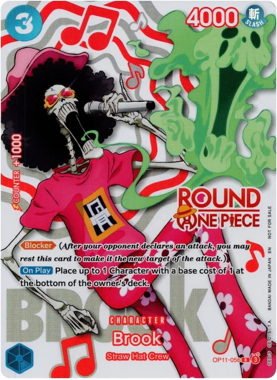 Brook (Round 1 Promo) #op11-056 – One Piece Promotion Cards