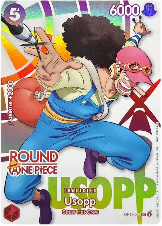 Usopp (Round 1 Promo) #op11-003 – One Piece Promotion Cards