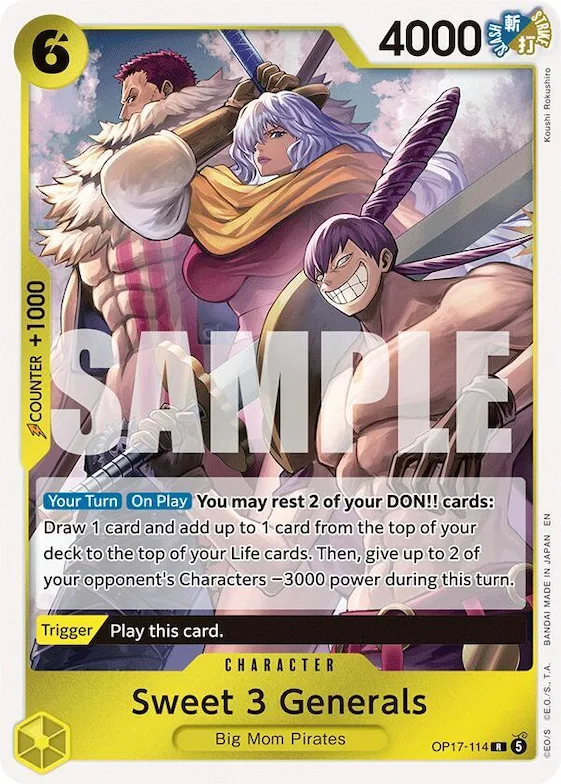 Trois généraux sucrés op17-114 – OP17 – The World's Strongest Warriors