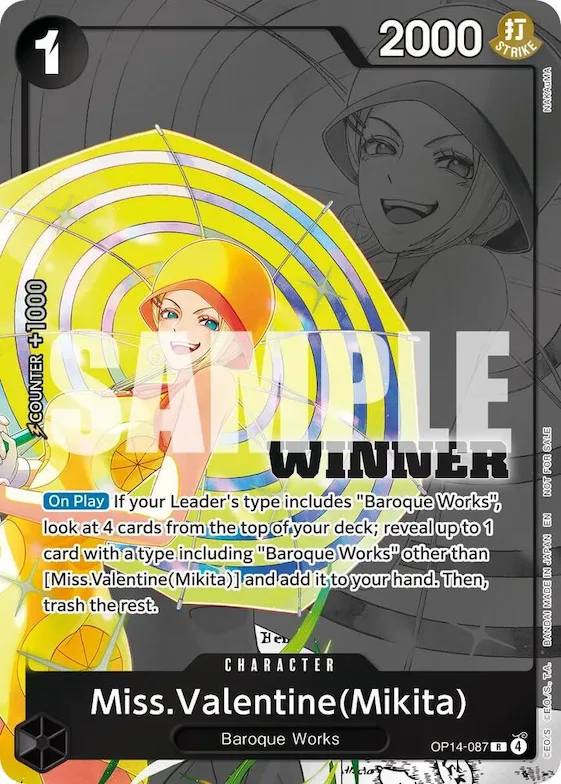 Miss.Valentine(Mikita) (Winner Pack 2026 Vol. 3) #op14-087 – One Piece Promotion Cards