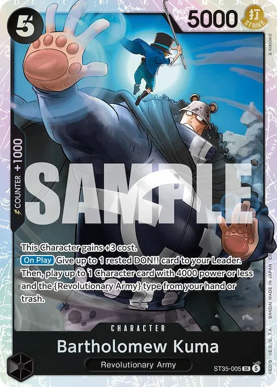 Bartholomew Kuma st35-005 – ST35 – Starter Deck 35: RED/BLACK Sabo
