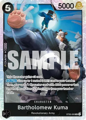 Bartholomew Kuma #st35-005 – Starter Deck 35: RED/BLACK Sabo