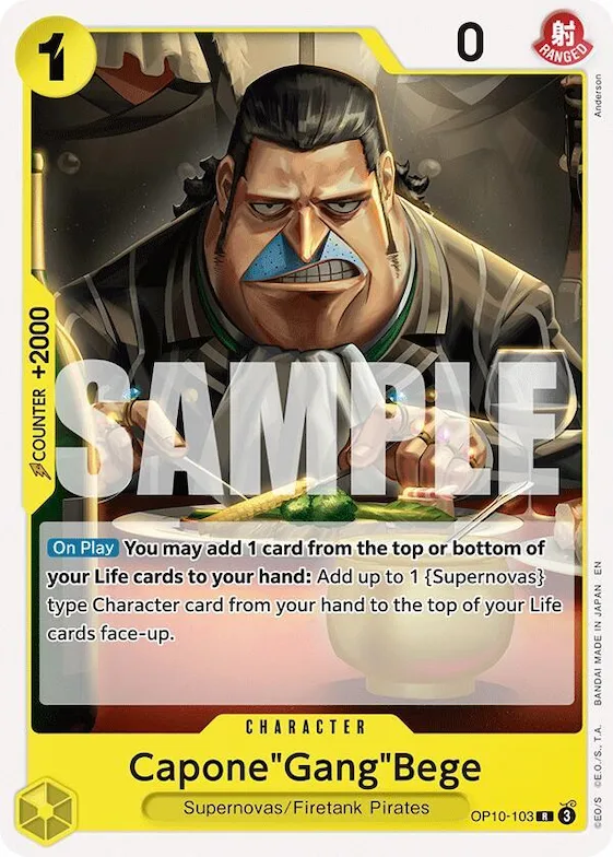 Capone"Gang"Bege #op10-103 – Starter Deck 36: YELLOW Eustass”Captain”Kid