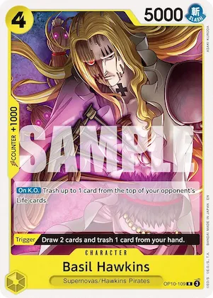 Basil Hawkins op10-109 – ST36 – Starter Deck 36: YELLOW Eustass”Captain”Kid