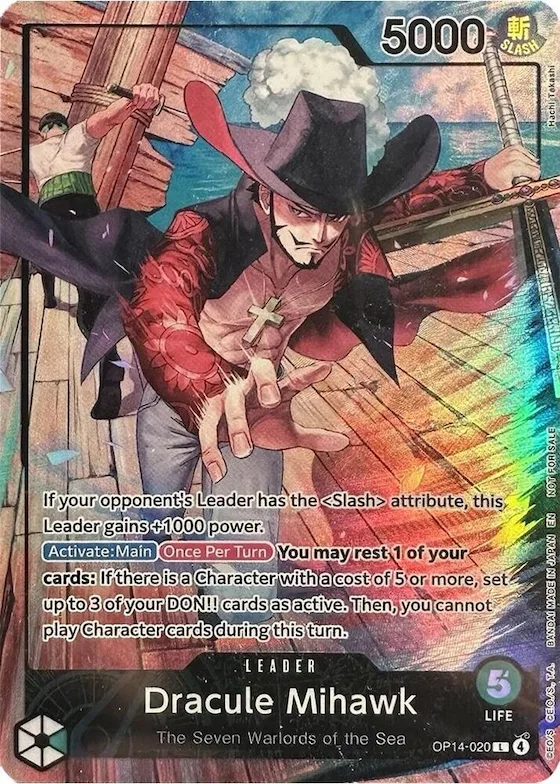 Dracule Mihawk (2026 PSA Magazine Promo) #op14-020 – One Piece Promotion Cards