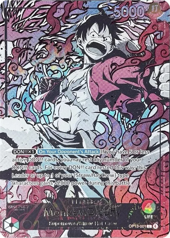 Monkey.D.Luffy (English Version 3rd Anniversary Set) #op13-001 – One Piece Promotion Cards