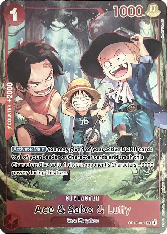 Ace & Sabo & Luffy (English Version 3rd Anniversary Set) #op13-007 – One Piece Promotion Cards