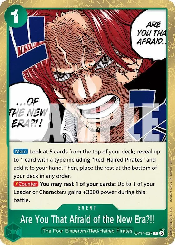 Cette nouvelle ère t'effraie-t-elle tant ?! op17-037 – OP17 – The World's Strongest Warriors