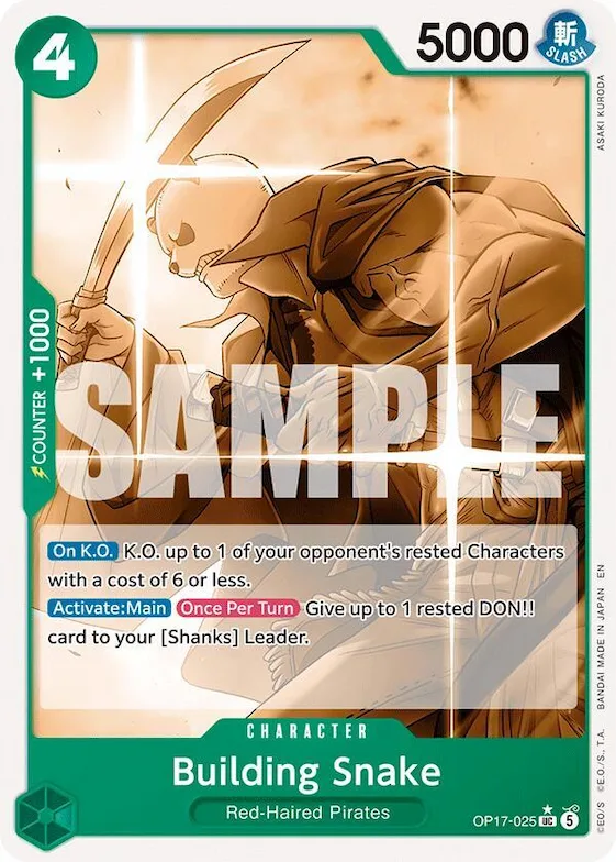 Building Snake (Pandaman Art) #op17-025 – The World's Strongest Warriors