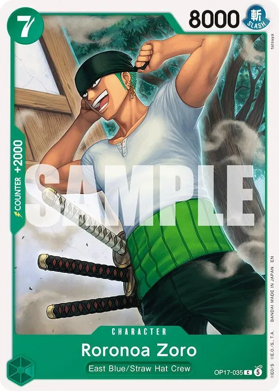 Roronoa Zoro (035) #op17-035 – The World's Strongest Warriors