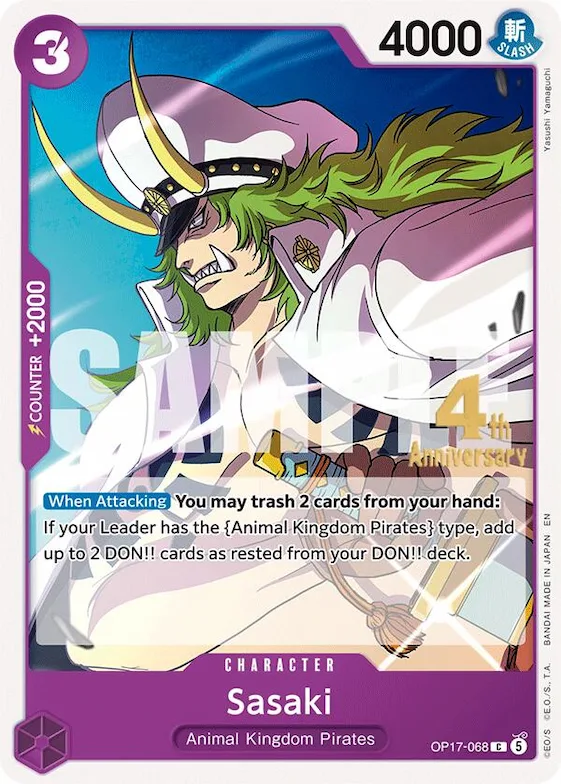 Sasaki #op17-068 – The World's Strongest Warriors Release Event Cards