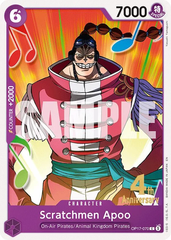 Scratchmen Apoo #op17-070 – The World's Strongest Warriors Release Event Cards