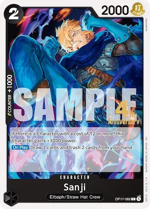 Sanji #op17-082 – The World's Strongest Warriors Release Event Cards
