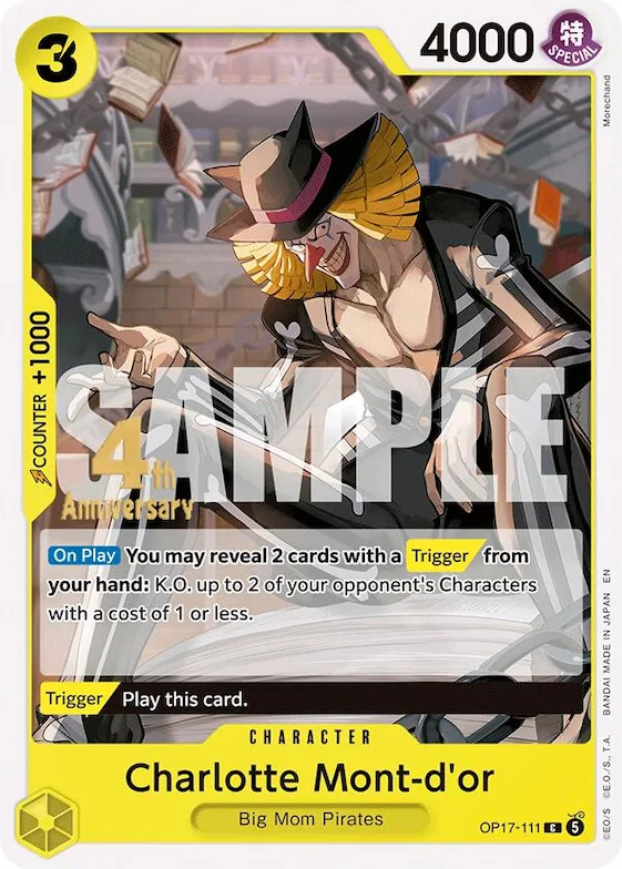 Charlotte Mont-d'or #op17-111 – The World's Strongest Warriors Release Event Cards