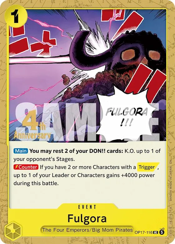 Fulgora op17-116 – OP17 – The World's Strongest Warriors Release Event Cards