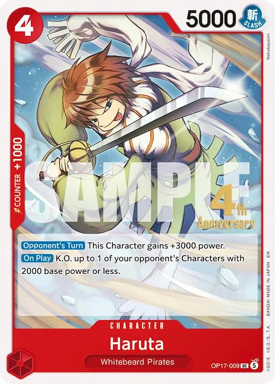 Haruta #op17-009 – The World's Strongest Warriors Release Event Cards