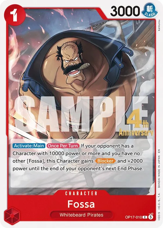 Fossa #op17-010 – The World's Strongest Warriors Release Event Cards