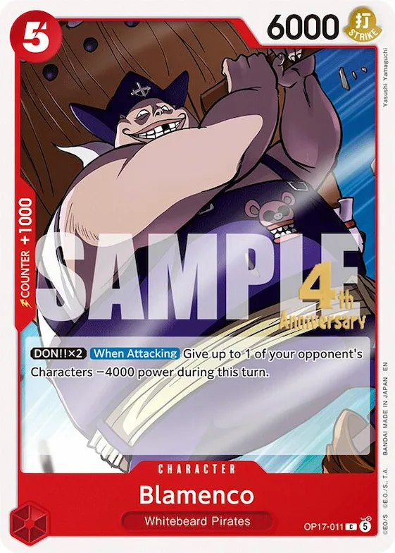 Blamenco op17-011 – OP17 – The World's Strongest Warriors Release Event Cards
