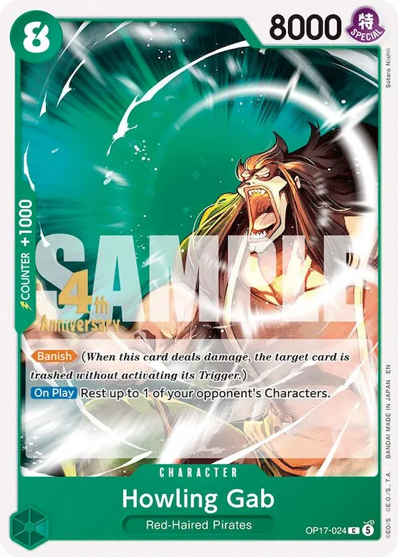 Howling Grab #op17-024 – The World's Strongest Warriors Release Event Cards