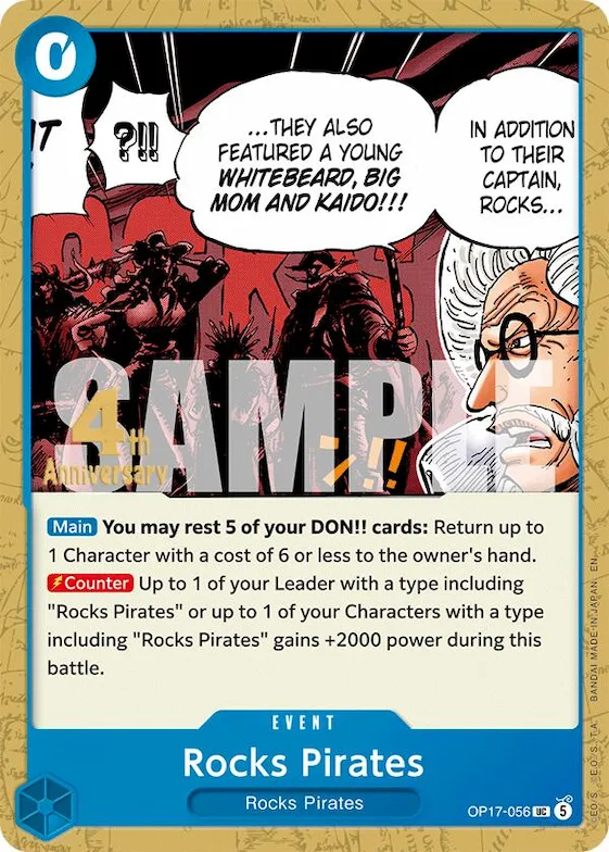 Rocks Pirates #op17-056 – The World's Strongest Warriors Release Event Cards