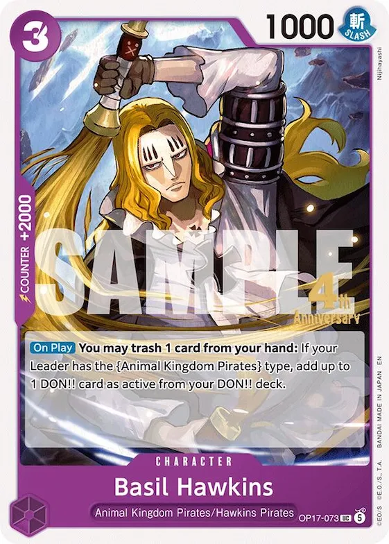 Basil Hawkins op17-073 – OP17 – The World's Strongest Warriors Release Event Cards