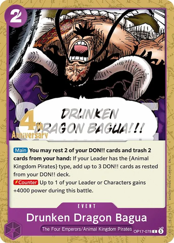 Ivresse du Dragon Divin op17-078 – OP17 – The World's Strongest Warriors Release Event Cards