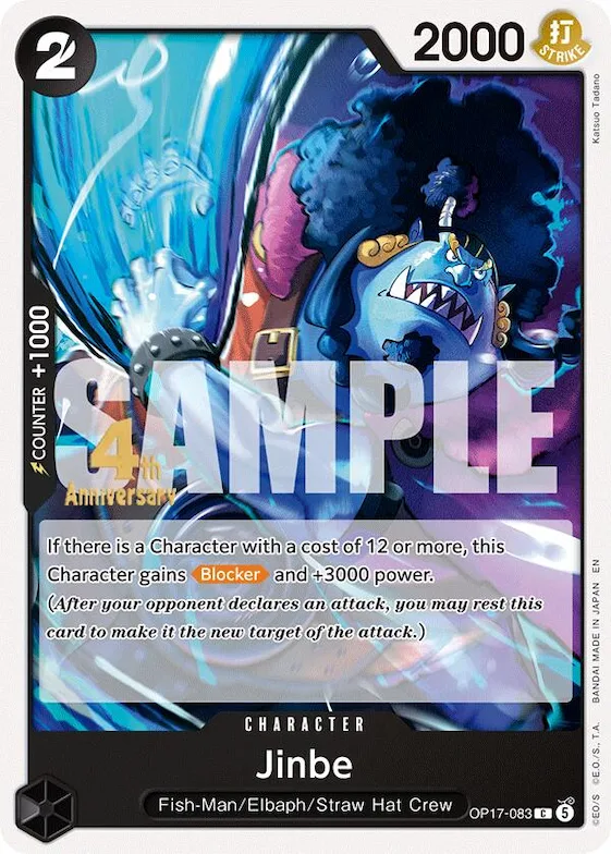 Jinbe (083) #op17-083 – The World's Strongest Warriors Release Event Cards