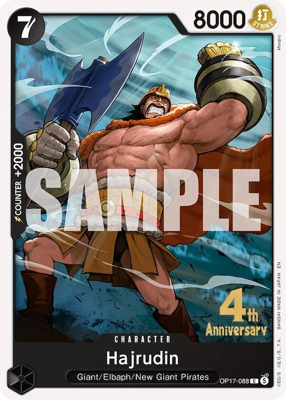Hajrudin #op17-088 – The World's Strongest Warriors Release Event Cards