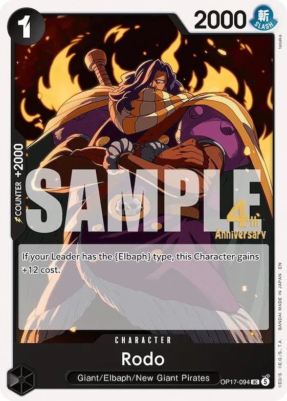 Rodo #op17-094 – The World's Strongest Warriors Release Event Cards