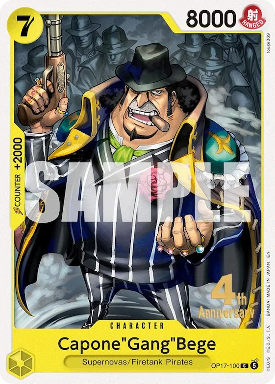 Capone "Gang" Bege op17-100 – OP17 – The World's Strongest Warriors Release Event Cards
