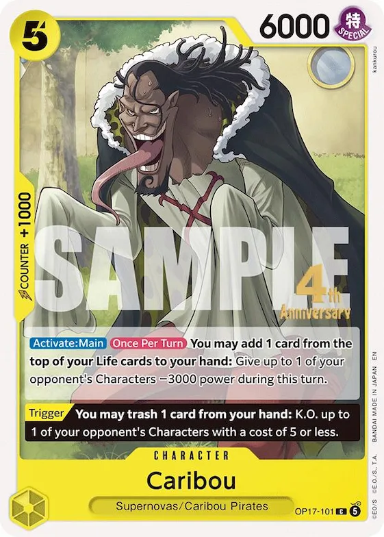 Caribou #op17-101 – The World's Strongest Warriors Release Event Cards