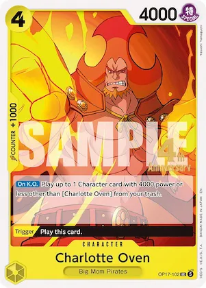 Charlotte Oven #op17-102 – The World's Strongest Warriors Release Event Cards