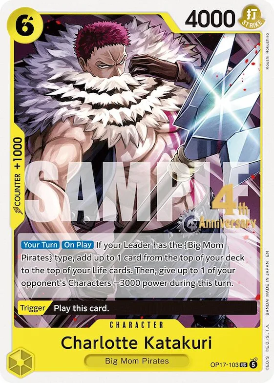 Charlotte Katakuri #op17-103 – The World's Strongest Warriors Release Event Cards