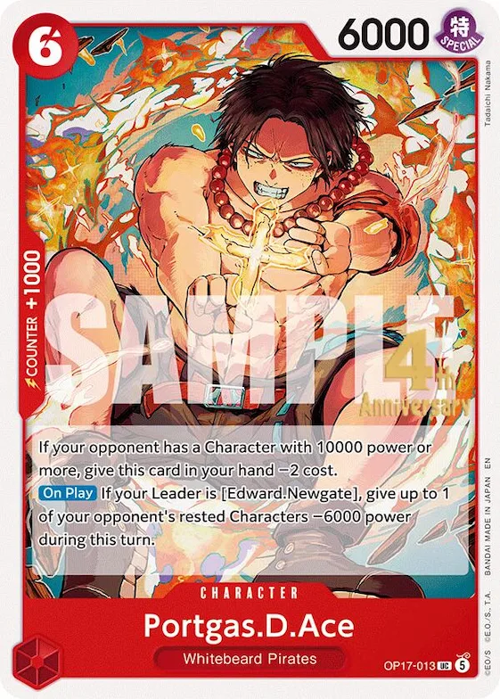 Portgas D. Ace op17-013 – OP17 – The World's Strongest Warriors Release Event Cards