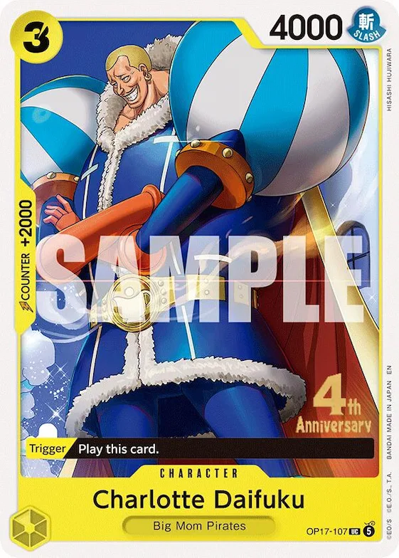 Charlotte Daifuku #op17-107 – The World's Strongest Warriors Release Event Cards