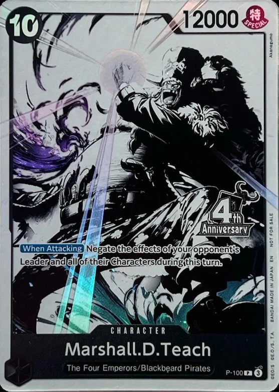Marshall.D.Teach (4th Anniversary Treasure Campaign Pack) #p-100 – One Piece Promotion Cards