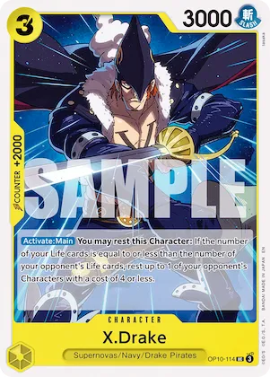 X-Drake op10-114 – ST36 – Starter Deck 36: YELLOW Eustass”Captain”Kid