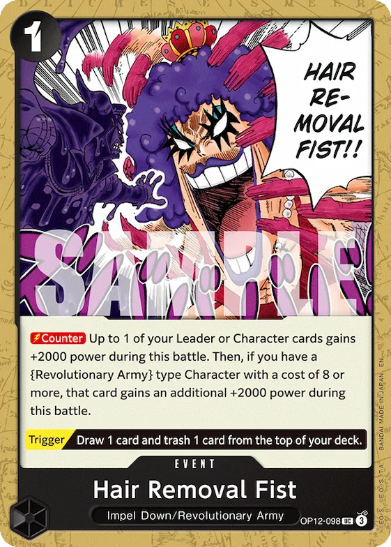 Hair Removal Fist #op12-098 – Starter Deck 35: RED/BLACK Sabo