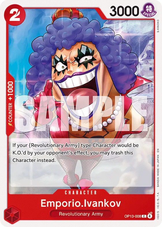 Emporio.Ivankov #op13-008 – Starter Deck 35: RED/BLACK Sabo