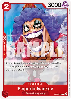 Emporio.Ivankov #op13-008 – Starter Deck 35: RED/BLACK Sabo