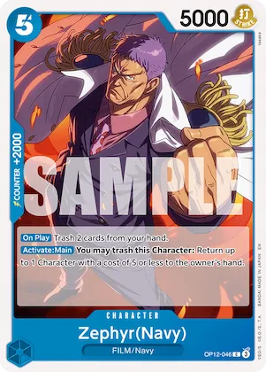 Zephyr(Navy) #op12-046 – Starter Deck 33: BLUE Kuzan
