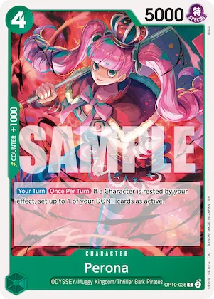 Perona #op10-036 – Starter Deck 32: GREEN Roronoa Zoro