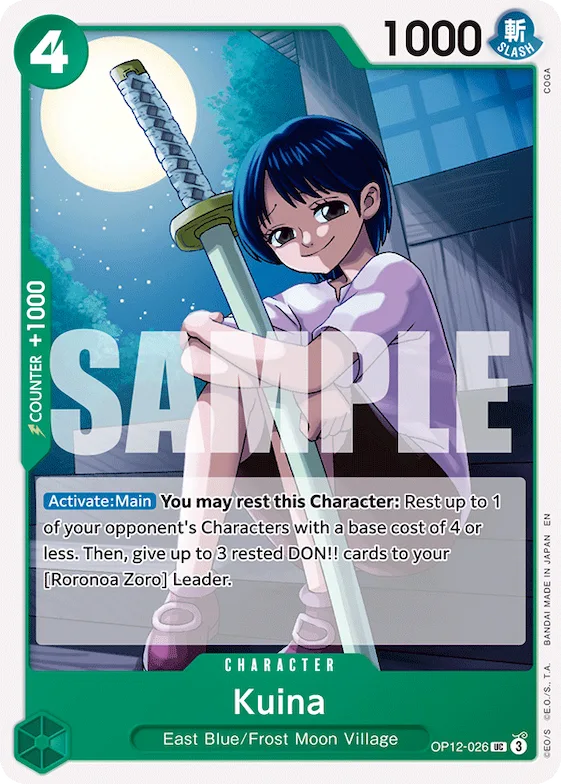 Kuina op12-026 – ST32 – Starter Deck 32: GREEN Roronoa Zoro