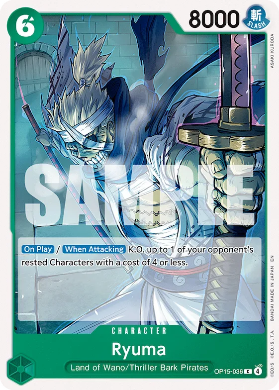 Ryuma #op15-036 – Starter Deck 32: GREEN Roronoa Zoro