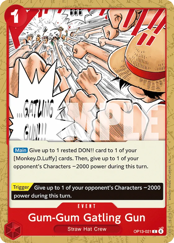 Gum Gum Rafale op13-021 – ST31 – Starter Deck 31: RED Monkey.D.Luffy