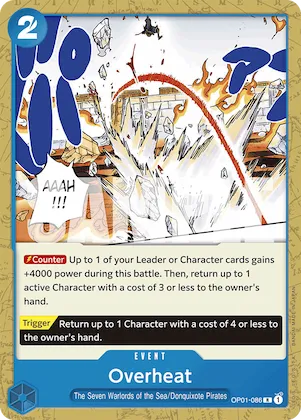 Overheat #op1-086 – Starter Deck 17: BLUE Donquixote Doflamingo