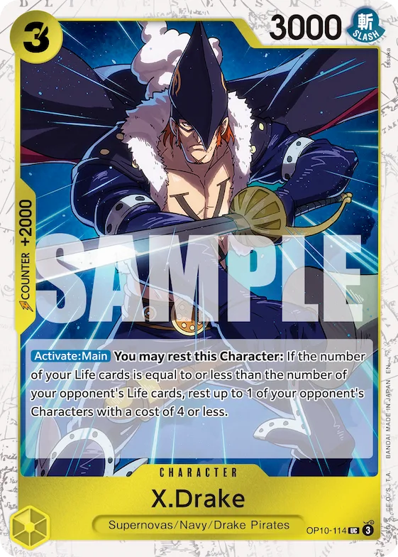X.Drake (Alternate Art) #op10-114 – Premium Booster -The Best- Vol. 2