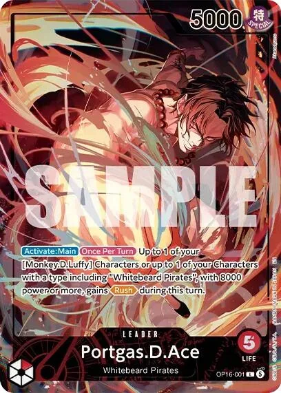 Portgas.D.Ace (Official Playmat - Flame-Flame Fruit Coliseum Edition) #op16-001 – One Piece Promotion Cards