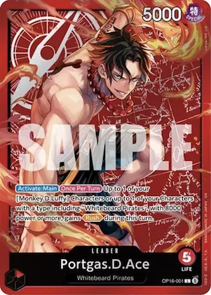 Portgas.D.Ace (Ace Deck) #op16-001 – Set Sail Deck Set