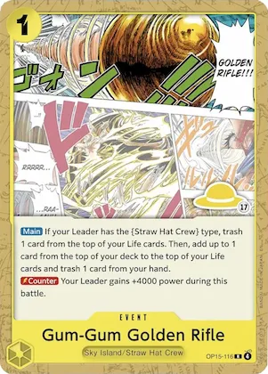 Gum-Gum Golden Rifle (Luffy Deck) #op15-116 – Set Sail Deck Set